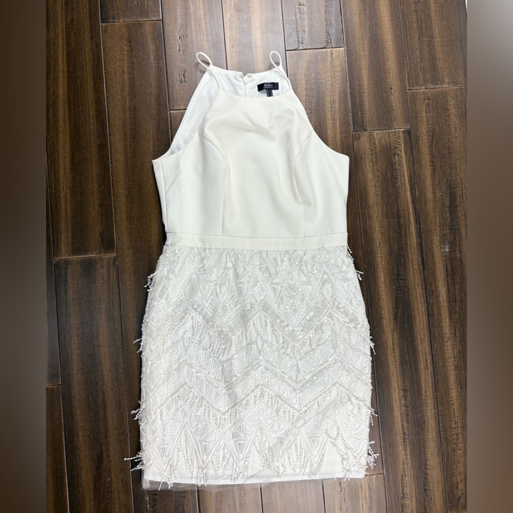 Aidan by Aidan Mattox White Mini Dress